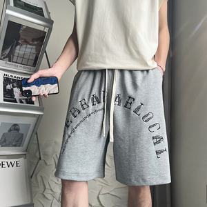 KD12-P45 夏季男士五分裤宽松直筒潮牌休闲薄款短裤沙滩裤黑1图片