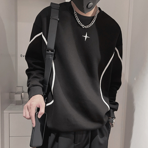 WY152-P58 控78 男士卫衣宽松套头秋季圆领休闲社会小伙长袖卫衣T图片
