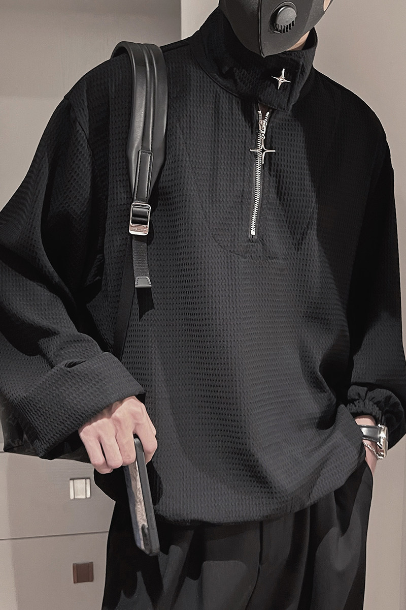 WY150-P55控75秋季男士卫衣社会小伙宽松套头肌理感面料舒适T,男装卫衣,电商A216