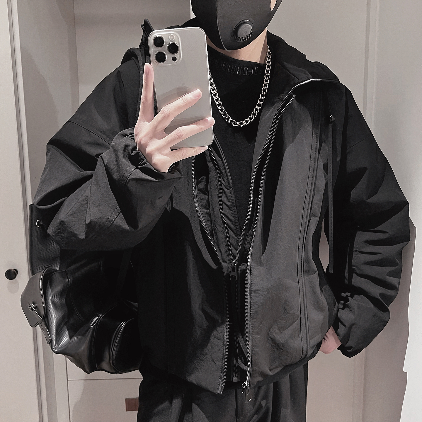 Y111-M-3XL-P328-控408-聚酯纤维90绒（50-1假两件襟羽绒服，男装羽绒服，电商A216