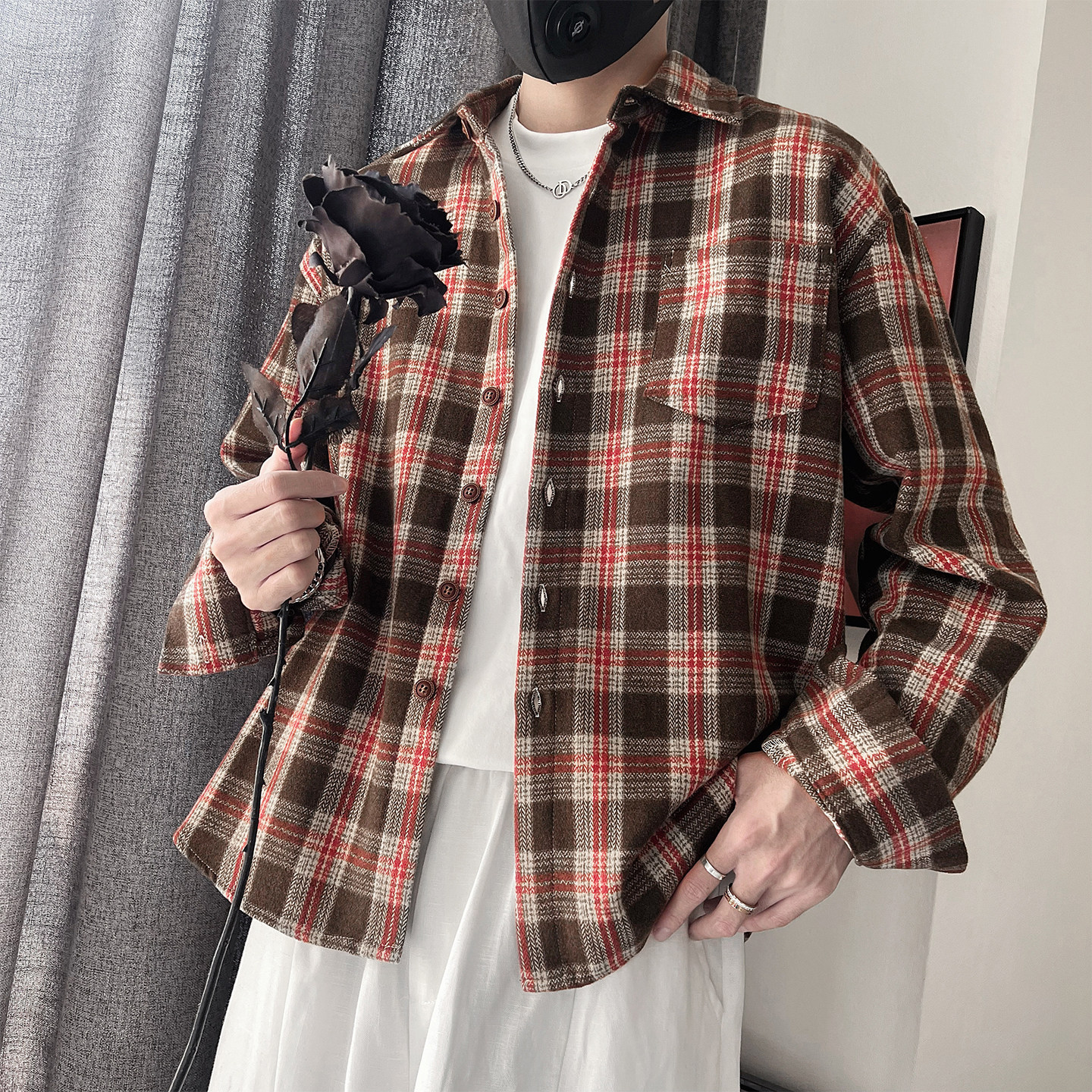 CS73-P88-控128M-3XL-20%羊毛 80%化纤 羊毛毛毡衬衣图片