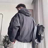 Y135-P328-聚酯纤维90绒（50-100克）假两件双层门襟连帽羽，男装卫衣，电商A216