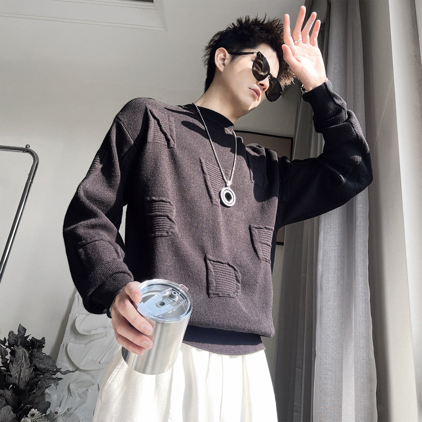 MX311-M-3XL-特P98控145凸版立体提花毛衣50黏胶28涤纶22尼龙,男装针织衫/毛衣,电商A216