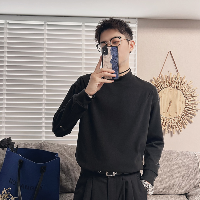 CX35B-P48-控68-M-3XL90%聚酯纤维10%氨纶德绒打底衫,男装T恤,电商A216
