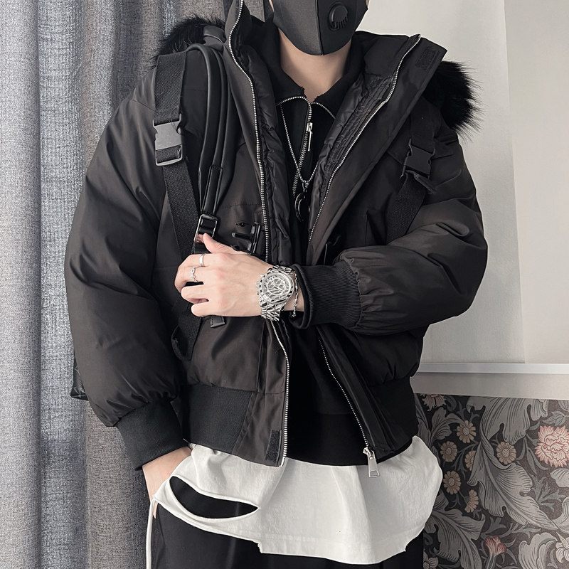 Y90-P135 控175聚酯纤维连帽棉服男棉袄子外套面包服加厚棉衣图片
