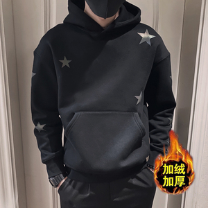 Q25-P68 控98 加绒P73 2025秋季男连帽印花套头上衣男长袖卫衣图片