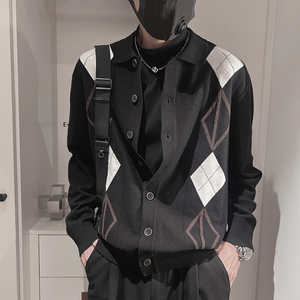 MX239-P108控148M-3XL49.2%粘度29.3%聚酯21.5%聚酰菱格开衫毛衣图片