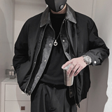 Y109-P198-控265聚酯纤维假两件拼牛仔薄羽绒服50绒单件，男装羽绒服，电商A216