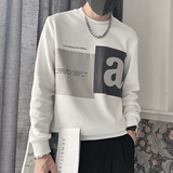 WY165-P68控98男士春秋季卫衣潮牌ins长袖男装上衣新款外套白，男装卫衣，电商A216