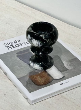 You物天然大理石杯子花器装饰摆件现代简约侘寂风创意软装装饰品