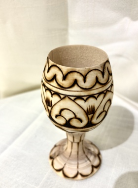 You物天然大理石一对杯子装饰摆件现代简约中古创意软装装饰品