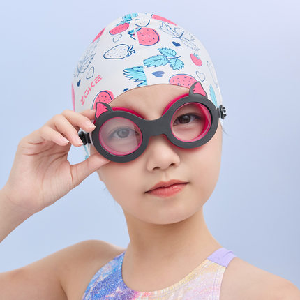 洲克成人女儿童泳镜比赛专用男童眼镜青少年专业游泳镜火龙果恶魔