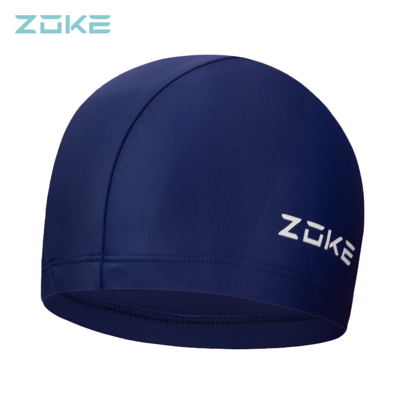 zoke洲克布质游泳帽 男女时尚护发护耳泳帽加大号纯色成人泳帽