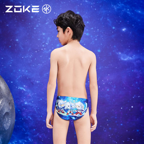 洲克男童三角泳裤专业游泳训练