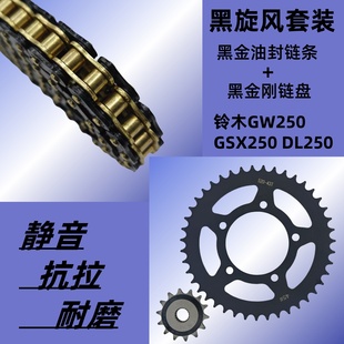 适用铃木GW250 DL250链盘牙盘大小飞三件套静音油封链条 GSX250R