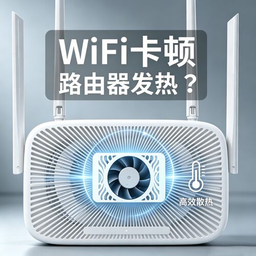 路由器散热器光猫散热风扇WiFi 提速设备散热架24 小时运行不发烫