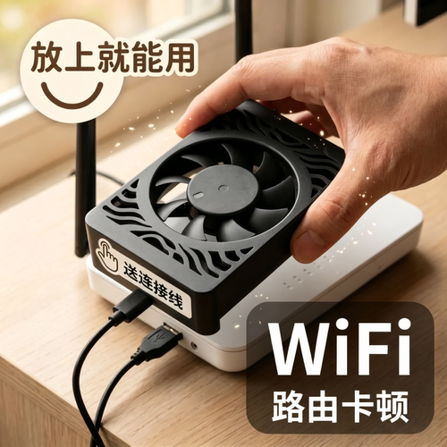 适用华为路由器ax3pro散热器底座支架小米A3600适用超静音usb风扇