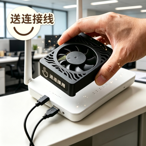USB散热风扇路由器机顶盒电视猫散热通风12CM静音8CM厘米散热排风