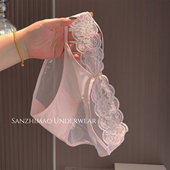 女士纯棉抗菌裆纯欲性感交叉镂空女生三角裤 2025新款 性感蕾丝内裤