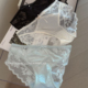 法式 奶油白色 性感镂空网纱透明低腰三角裤 轻奢蕾丝内裤 女2025新款