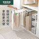 侧拉衣架裤 意驰衣柜拉篮双排抽拉式 架轨道顶装 架伸缩滑轨裤 抽 挂裤