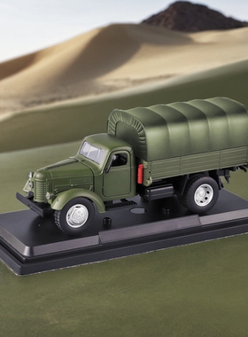 1/24解放大卡车CA10仿真合金玩具收藏车模声光回力送底座复古经典