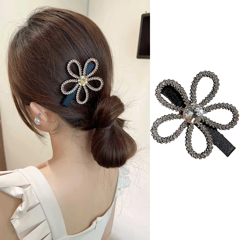 水钻太阳花发夹侧边刘海夹