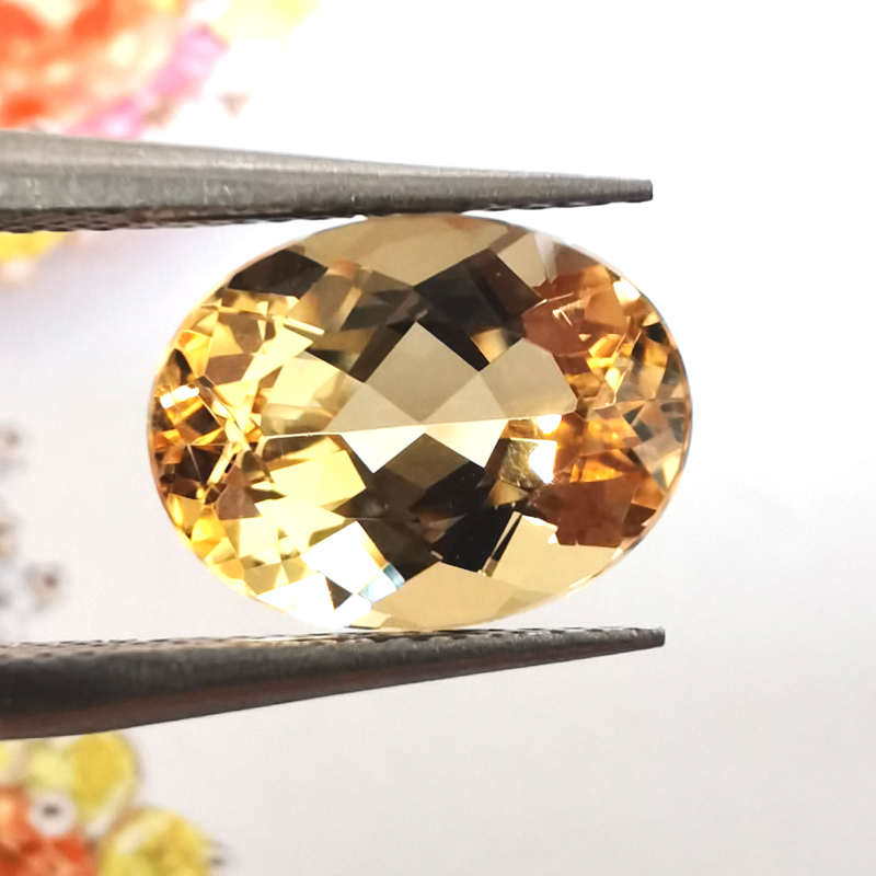 【精品裸石】4.25克拉 全净玻璃体 椭圆形 天然金绿柱石 戒面吊坠