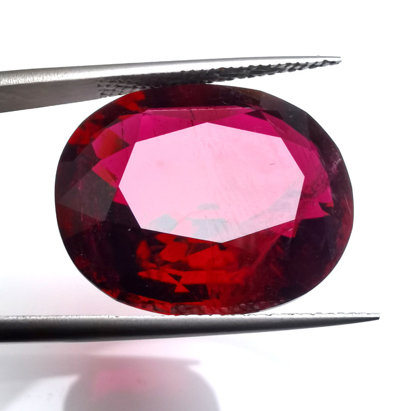 【收藏】26.65克拉 深红 Rubellite 天然红宝碧玺 裸石 *国检证书