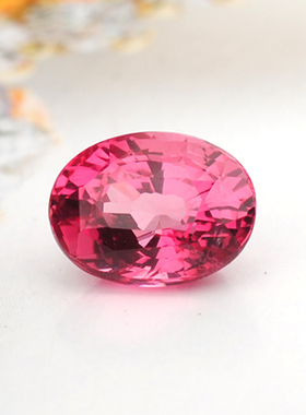 【精品裸石】2.09克拉 橙粉红色 天然无烧 尖晶石*GIC国际证书