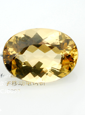 【精品裸石】4.93克拉 椭圆形 天然黄金绿柱石 戒面吊坠