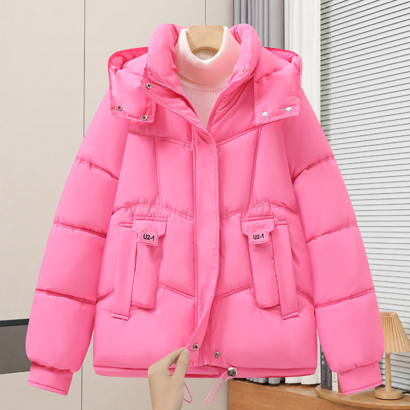 冬季女中学生短款加厚保暖棉服
