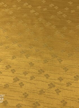 黄色缎子西阵织进口布料画轴材料锦盒装框布料汉服古装A3,60号