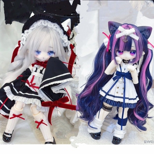 正品咩绮Meki绒绒晚安盲盒四插六植发BJD可动人偶潮玩摆件手办礼