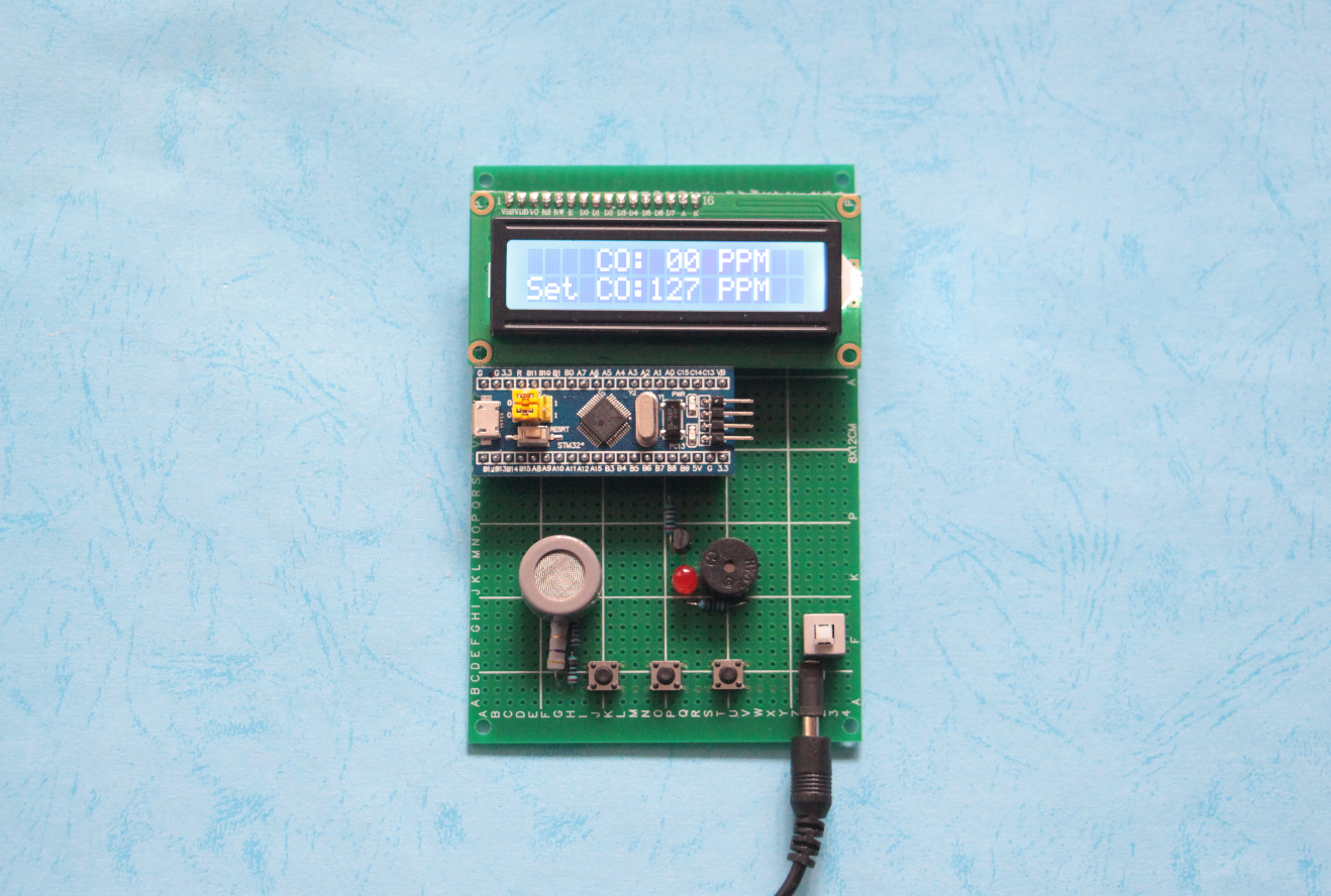 STM32单片机一氧化碳检测仪设计CO浓度报警器煤气有毒害气体套件