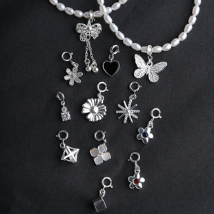 NNU纯银气质小米珠baby珍珠项链吊坠单坠精致百搭925银饰素链配饰