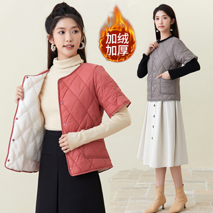 棉衣女轻薄秋冬季保暖棉服防寒羽绒棉内胆打底内穿小棉袄中袖外套