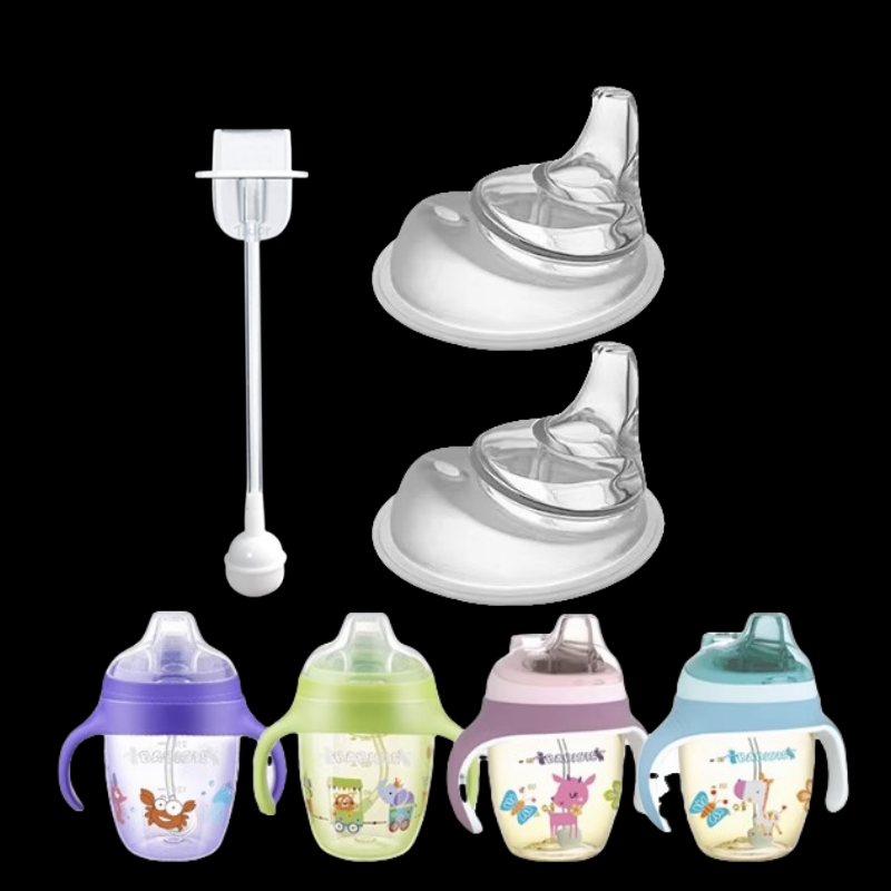 适配贝儿欣鸭嘴杯配件安儿欣奶嘴扁头吸嘴PS1335吸管盖子替换头