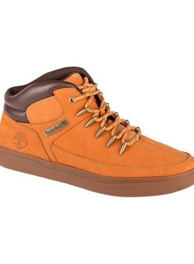 代购TIMBERLAND添柏岚男士徒步鞋防滑耐磨舒适轻便系带高帮橙色