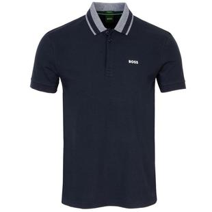 Hugo 对比拼接条纹易打理 Boss高尔夫运动直筒polo衫 男短袖