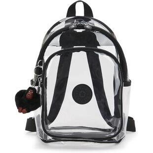 代购 Kipling女士透明双肩包防水性能双拉链隔层水瓶收纳位