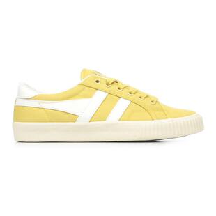 代购GOLA女士板鞋轻便透气舒适耐磨黄色白色条纹织物鞋面