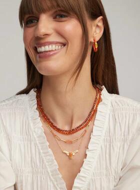 海外代购Kendra Scott（饰品）女士项链石榴石金色日常佩戴