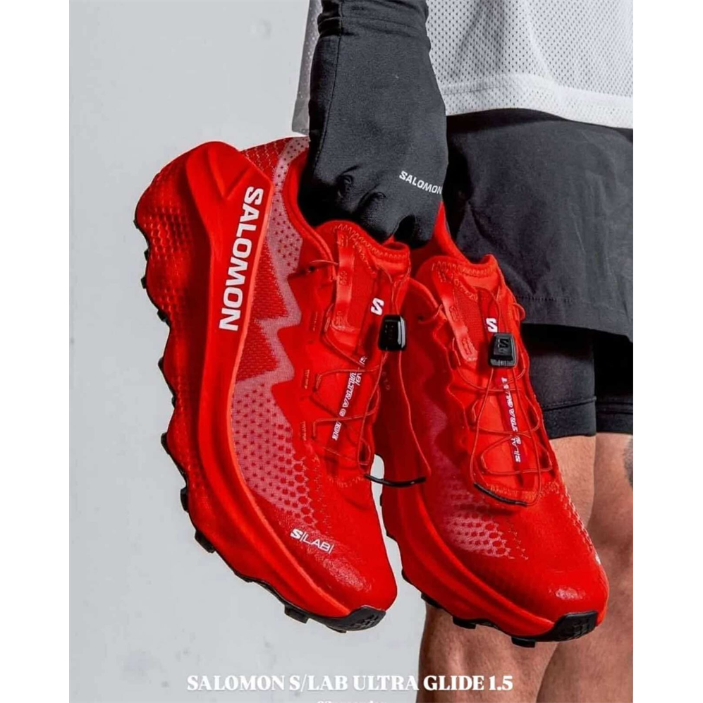 代购Salomon S/LAB Ultra Glide 1.5萨洛蒙男女红色舒适缓震越野