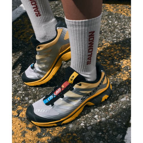 代购Salomon XT-4 OG萨洛蒙复古透气舒适稳定黄色男女款越野跑鞋