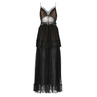 代购Self-Portrait女士修身显瘦黑色连衣裙通勤晚宴百搭小黑裙