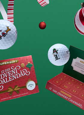 代购Callaway Supersoft卡拉威2025超软圣诞节日图案印花高尔夫球