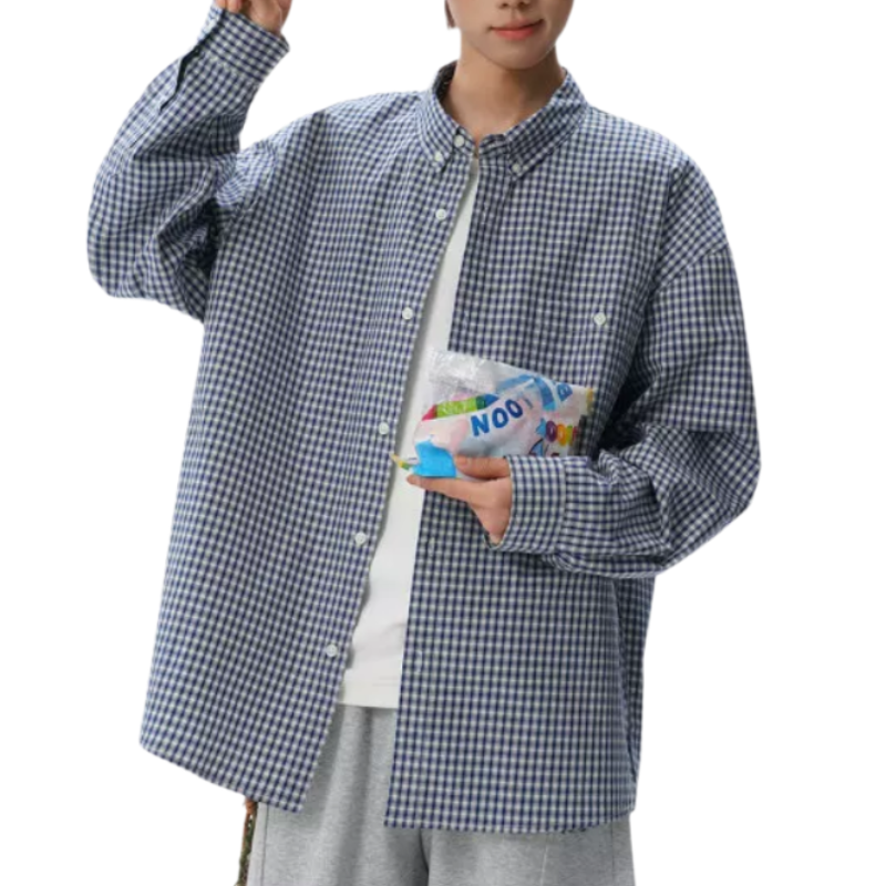 超大码新款男士衬衫春秋款休闲纯色长袖衬衣时尚高档宽松上衣外套