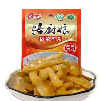 涪厨娘涪陵榨菜100g鲜爽菜丝开胃速食菜即食正宗榨菜芯速食菜整箱