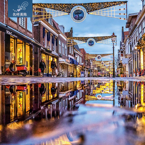 名样美陈户外大型铁艺发光过街灯圣诞节庆布置商场广场步行街道灯